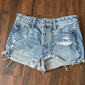 Old Navy Light Blue Distressed Jean Shorts